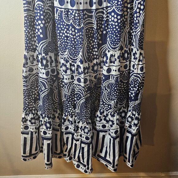 Trina Turk Maxi Dress Womens Small Off Shoulder Floral Vacation Cruise Organic - Picture 13 of 14